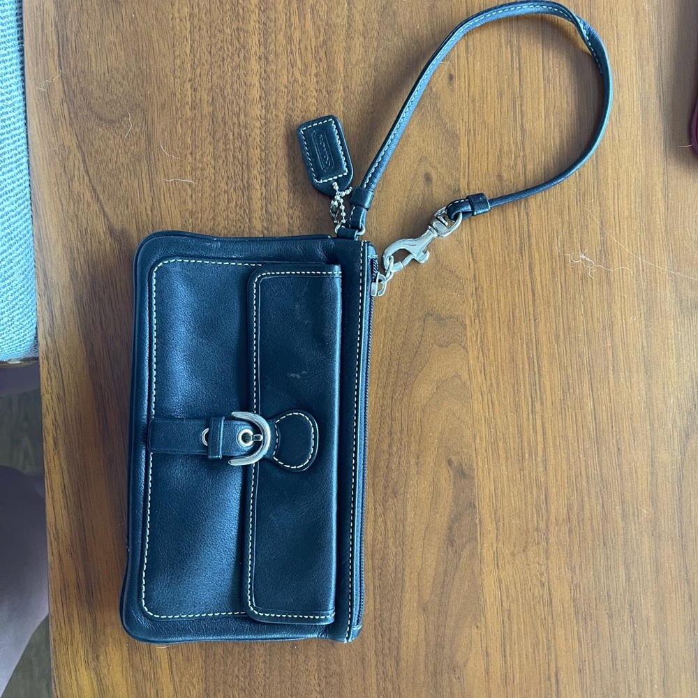 Black Coach wristlet